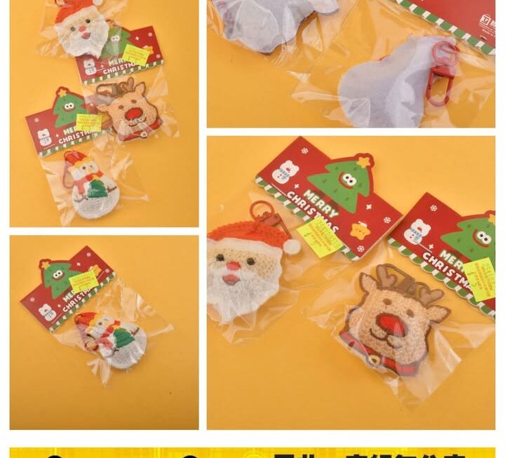 聖誕毛絨公仔小吊飾~$5/款