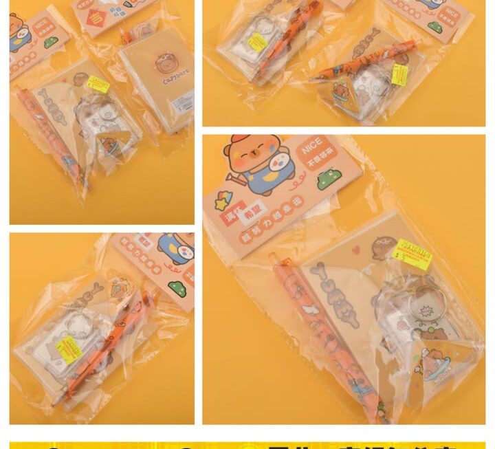 水豚主題文具套裝 ~$5