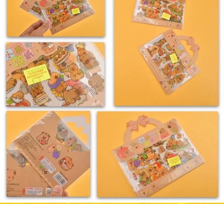 水豚貼紙套裝~$3/款