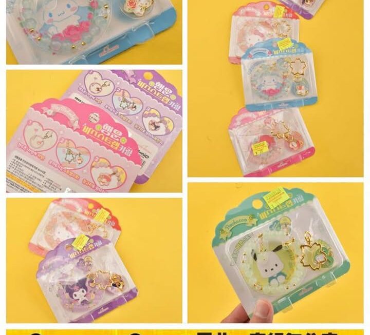 Sanrio韓國版 角色串珠手鏈鎖匙扣套裝~$35/款