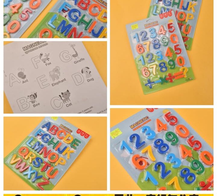 數字/英文字母磁石貼套裝~$15/款