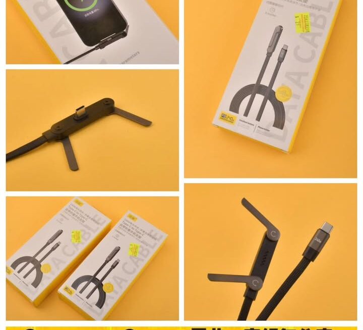 一物二用，充電數據線/連手機座~$29