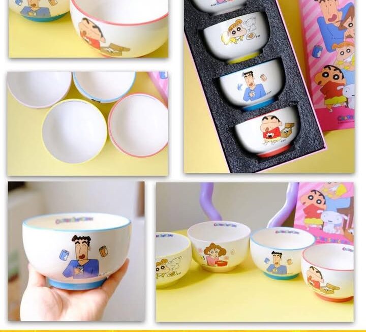 蠟筆小新野原一家陶瓷碗禮盒 ~$59