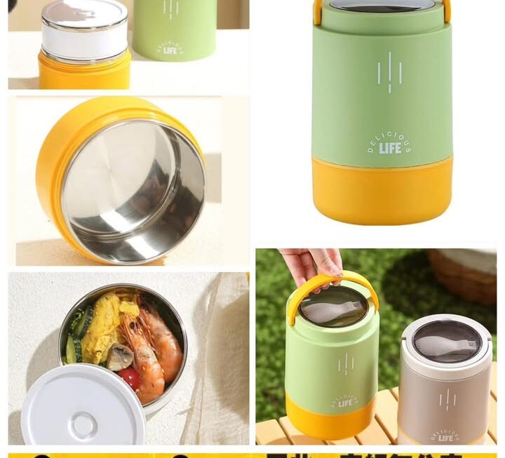便攜式圓形保溫飯盒~$39