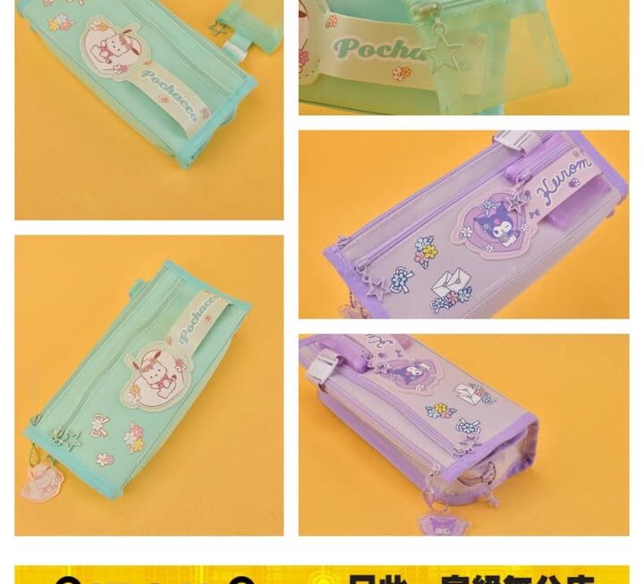 Sanrio 角色布料拉鍊筆袋～$29/款