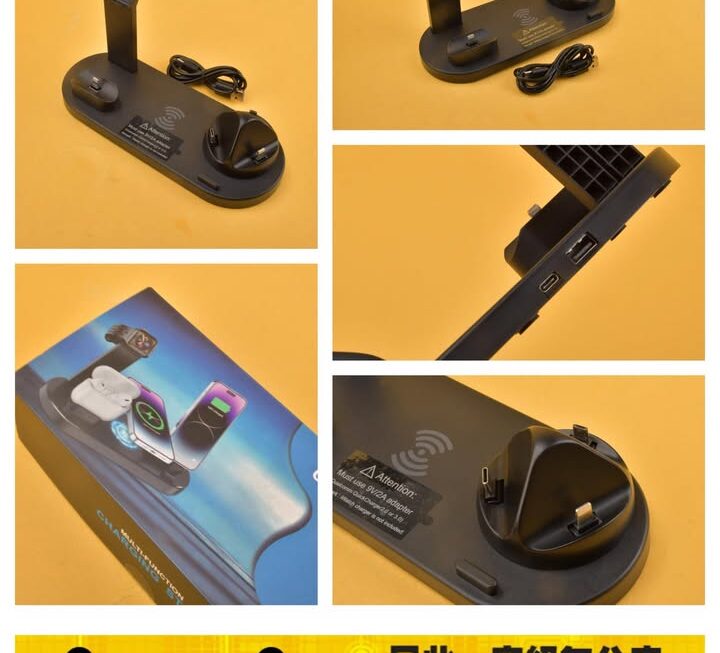 三合一可旋轉無線充電座~$35