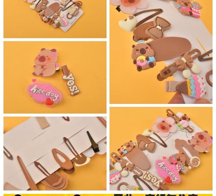 水豚造型髮夾套裝~ $5/包