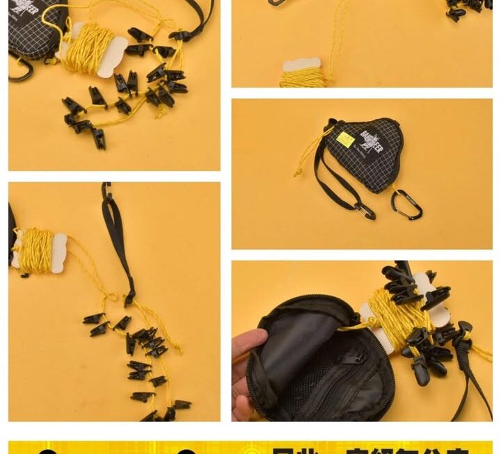 戶外便攜式晾衣繩套裝~$39