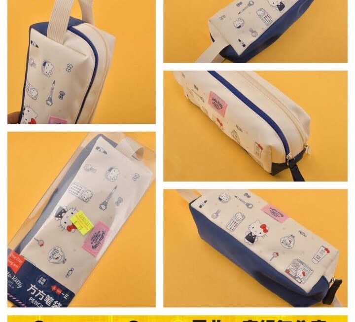 Hello Kitty 主題布筆袋~$15