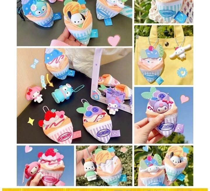 Sanrio 可麗餅系列 鎖匙扣~$19/個