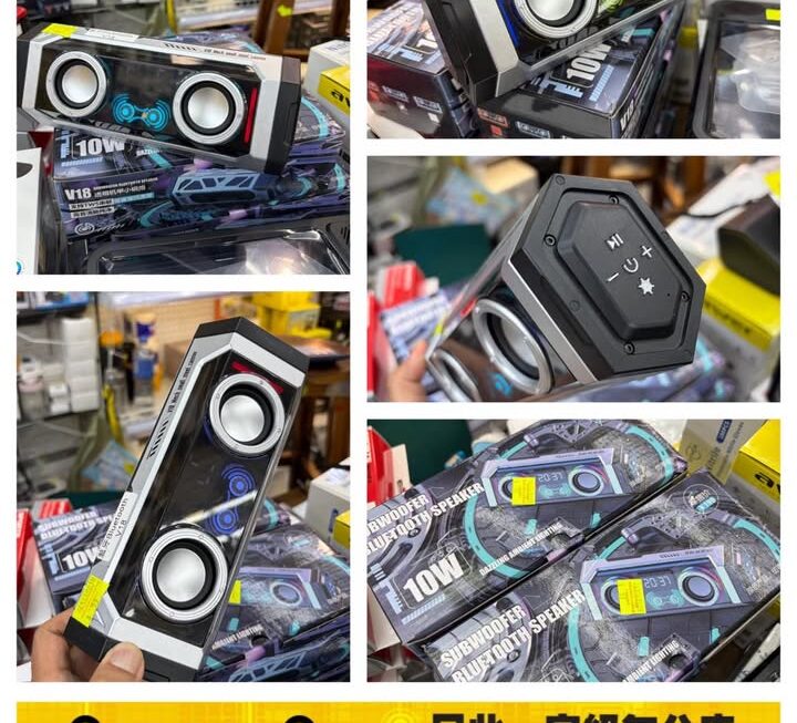 V18 透明機甲小鋼炮藍牙喇叭~$59