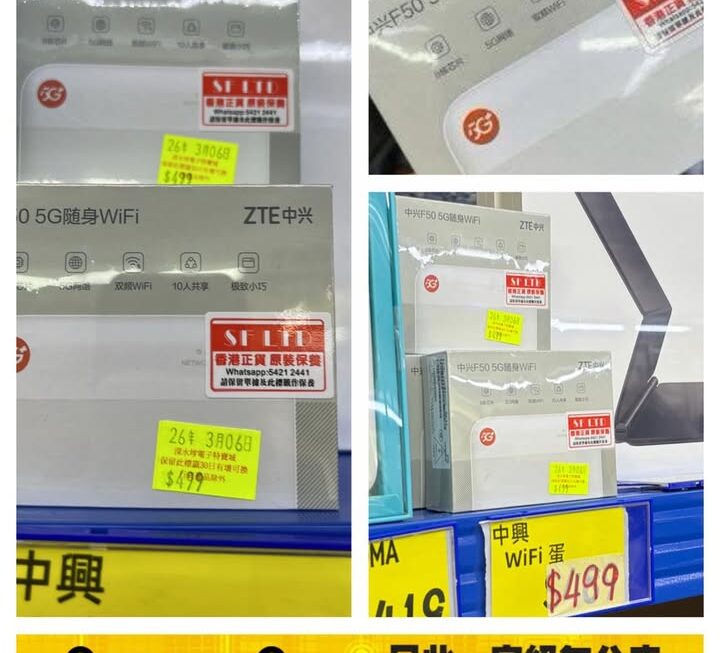 中興F50.5G隨身流動Wifi蛋~$499