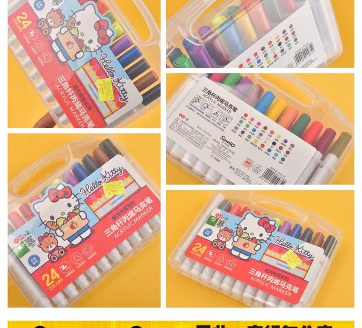 Hello Kitty 24 色丙烯marker筆套裝 ~$25/款