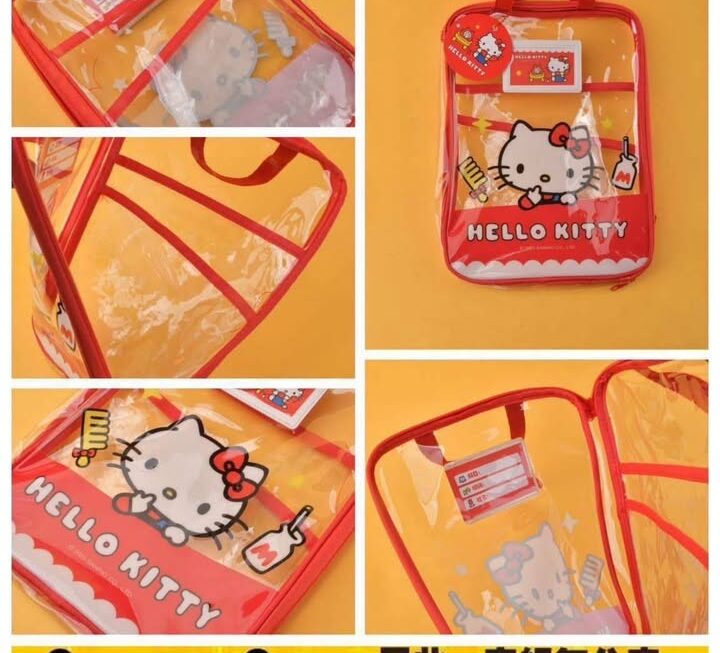 Hello Kitty透明文件收納袋~$19
