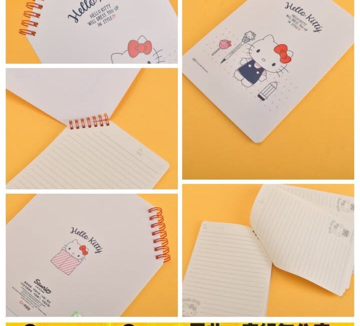 Hello Kitty頂翻線圈筆記簿~$9