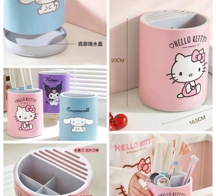 Sanrio刀具筷子一體收納筒~$35